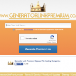 海外アップローダーからプレミアム権限でダウンロードできる「Generator Link Premium」